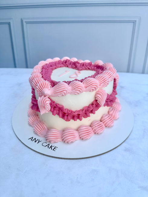 Vintage Cake Corazón